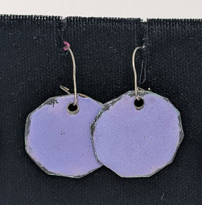Jacqueline DeBoer Salem: Round Purple Earrings