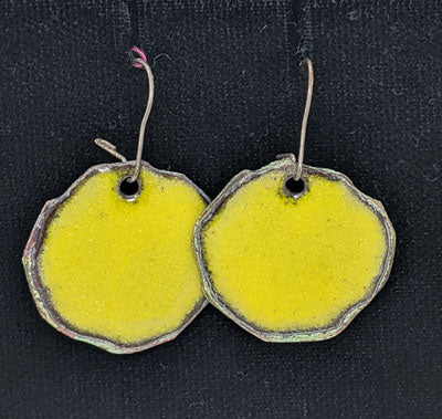 Jacqueline DeBoer Salem: Round Yellow Earrings