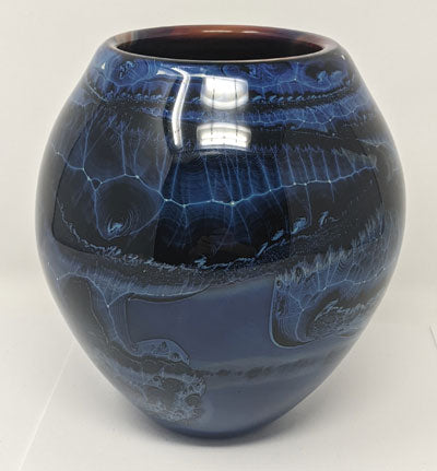 Josh Simpson Contemporary Glass: Blue New Mexico Vase