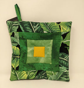 Ann Brauer: Green Leaves Potholder