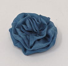 Load image into Gallery viewer, Amy Meltzer: Dark Blue Silk Rosette Clip