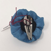 Load image into Gallery viewer, Amy Meltzer: Dark Blue Silk Rosette Clip