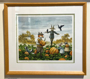 Astrid Sheckels: Original Crows in the Pumpkin Patch