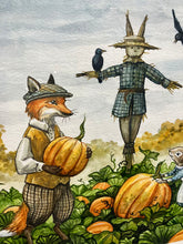 Load image into Gallery viewer, Astrid Sheckels: Original Crows in the Pumpkin Patch