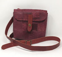 Load image into Gallery viewer, Cowbell Leather Co: Red Quilted Ostrich Bag