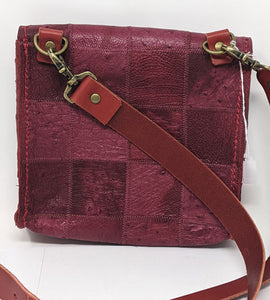 Cowbell Leather Co: Red Quilted Ostrich Bag