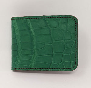 Cowbell Leather Co: Green Alligator Wallet