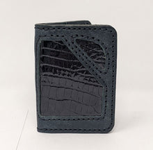 Load image into Gallery viewer, Cowbell Leather Co: Black Alligator Wallet