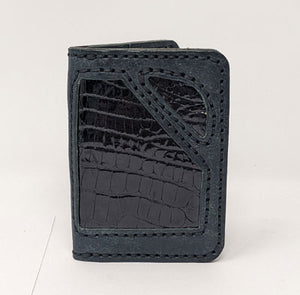 Cowbell Leather Co: Black Alligator Wallet