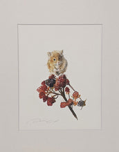 Load image into Gallery viewer, Dani Antes: Harvest Mouse with Blackberries Print