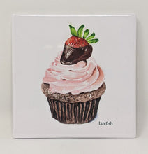 Load image into Gallery viewer, Dora Dylanne Reyes: Strawberry Cupcake Coaster