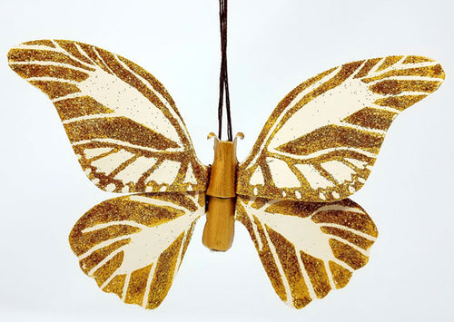 Dana Schildkraut: Gold Glitter Butterfly Ornament