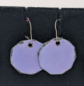 Jacqueline DeBoer: Round Purple Earrings