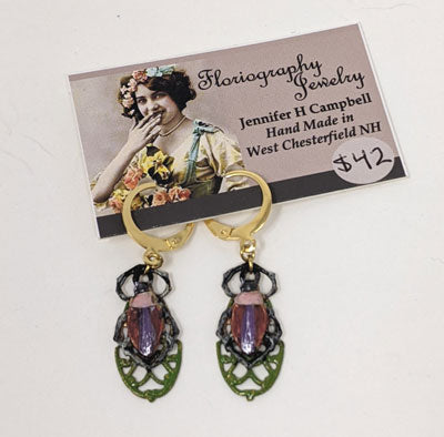 Jennifer Helen Campbell: Beetle Earrings