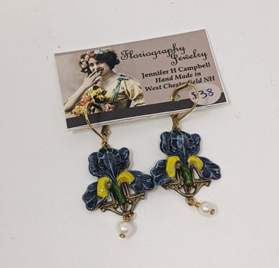 Jennifer Helen Campbell: German Iris Earrings