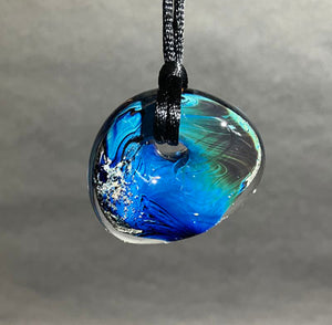 Josh Simpson Contemporary Glass: Blue New Mexico Pendant