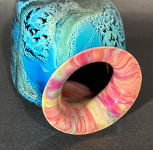 Load image into Gallery viewer, Josh Simpson Contemporary Glass: Blue New Mexico/ Corona Vase