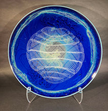 Load image into Gallery viewer, Josh Simpson Contemporary Glass: Blue New Mexico Spacetime Platter