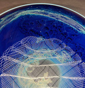 Josh Simpson Contemporary Glass: Blue New Mexico Spacetime Platter