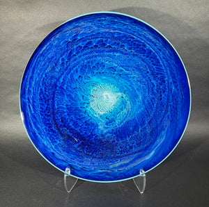 Josh Simpson Contemporary Glass: Blue New Mexico Spacetime Platter