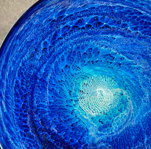 Josh Simpson Contemporary Glass: Blue New Mexico Spacetime Platter