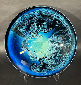 Josh Simpson Contemporary Glass: Blue New Mexico Spacetime Platter