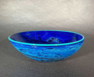 Josh Simpson Contemporary Glass: Blue New Mexico Bowl