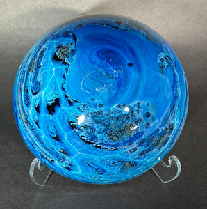 Josh Simpson Contemporary Glass: Blue New Mexico Bowl