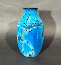 Load image into Gallery viewer, Josh Simpson Contemporary Glass: Blue New Mexico Vase