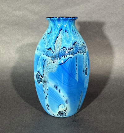 Josh Simpson Contemporary Glass: Blue New Mexico Vase