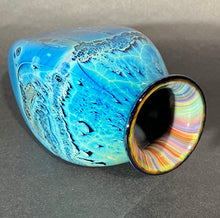 Load image into Gallery viewer, Josh Simpson Contemporary Glass: Blue New Mexico Vase