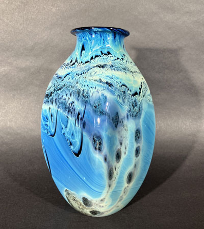 Josh Simpson Contemporary Glass: Blue New Mexico Vase