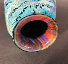 Load image into Gallery viewer, Josh Simpson Contemporary Glass: Blue New Mexico Vase