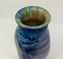 Load image into Gallery viewer, Josh Simpson Contemporary Glass: Blue New Mexico Vase