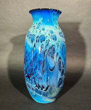 Load image into Gallery viewer, Josh Simpson Contemporary Glass: Blue New Mexico Vase