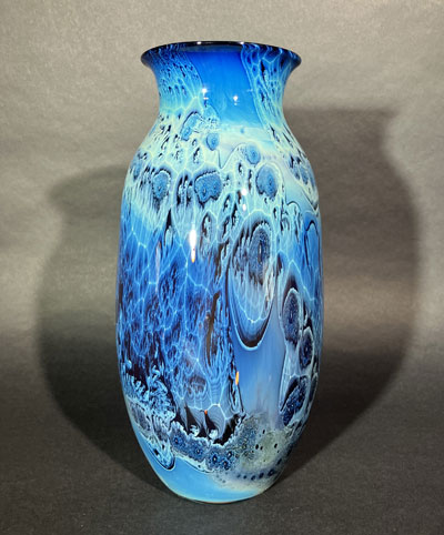 Josh Simpson Contemporary Glass: Blue New Mexico Vase