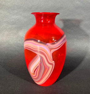 Josh Simpson Contemporary Glass: Corona Swirl Vase, Vintage and Unusual