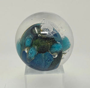 Josh Simpson Contemporary Glass: 1.75" Inhabited Planet