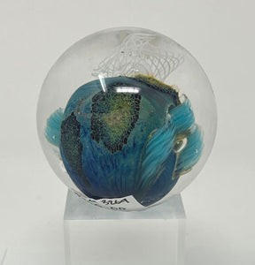 Josh Simpson Contemporary Glass: 1.75" Blue New Mexico Planet