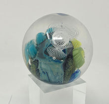 Load image into Gallery viewer, Josh Simpson Contemporary Glass: 1.75&quot; Blue New Mexico Planet