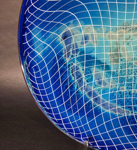 Josh Simpson Contemporary Glass: Blue New Mexico Spacetime Platter