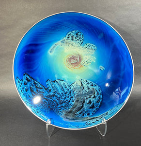 Josh Simpson Contemporary Glass: Blue New Mexico Spacetime Platter