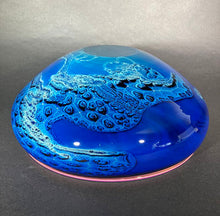 Load image into Gallery viewer, Josh Simpson Contemporary Glass: Spacetime Blue New Mexico Bowl Vintage and Unusual