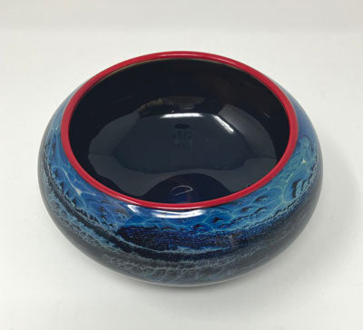 Josh Simpson Contemporary Glass: Corona/Blue New Mexico Bowl