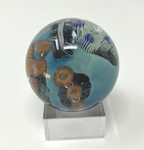 Josh Simpson Contemporary Glass: 1.75" Inhabited Planet