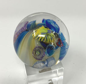 Josh Simpson Contemporary Glass: 1.75" Heart Planet