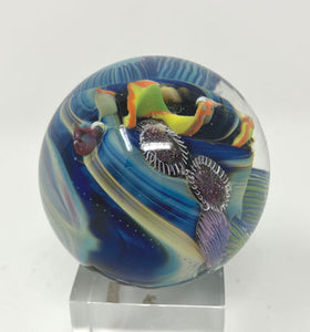 Josh Simpson Contemporary Glass: 1.75" Heart Planet