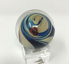 Load image into Gallery viewer, Josh Simpson Contemporary Glass: 1.75&quot; Heart Planet