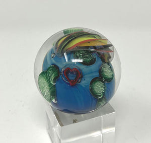 Josh Simpson Contemporary Glass: 1.75" Heart Planet