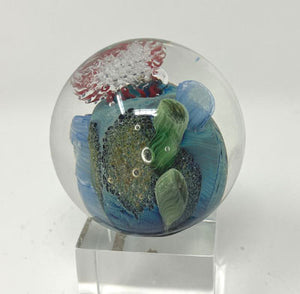 Josh Simpson Contemporary Glass: 1.75" Heart Planet